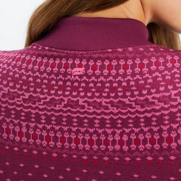 Holly Seamless Long-Sleeve Top Merlot - XS - Picture 2 of 5